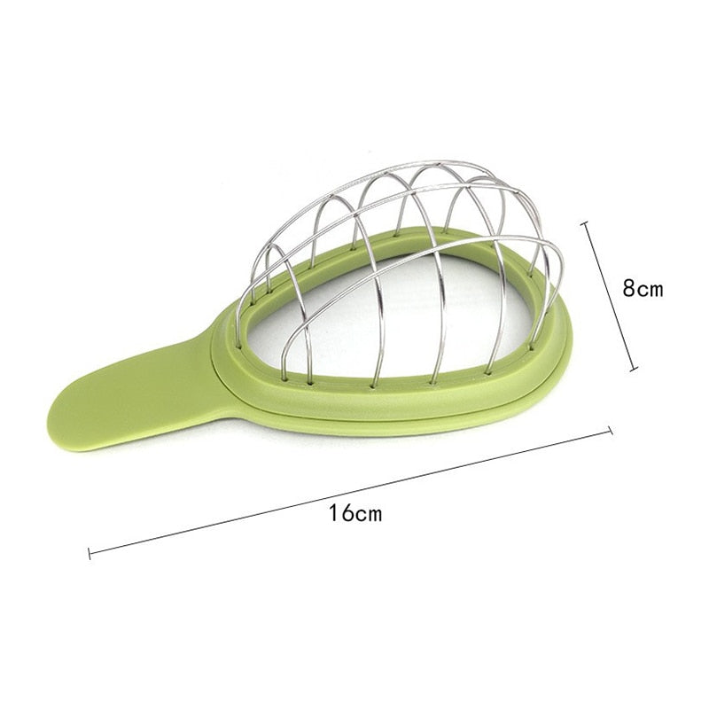 Stainless steel avocado slicer