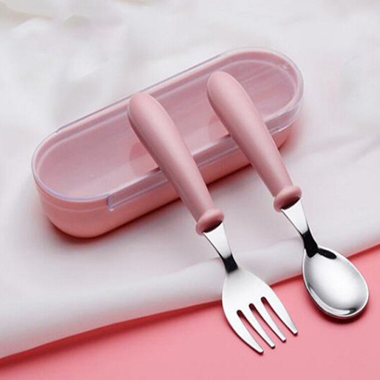 Stainless steel baby tableware spoon and fork