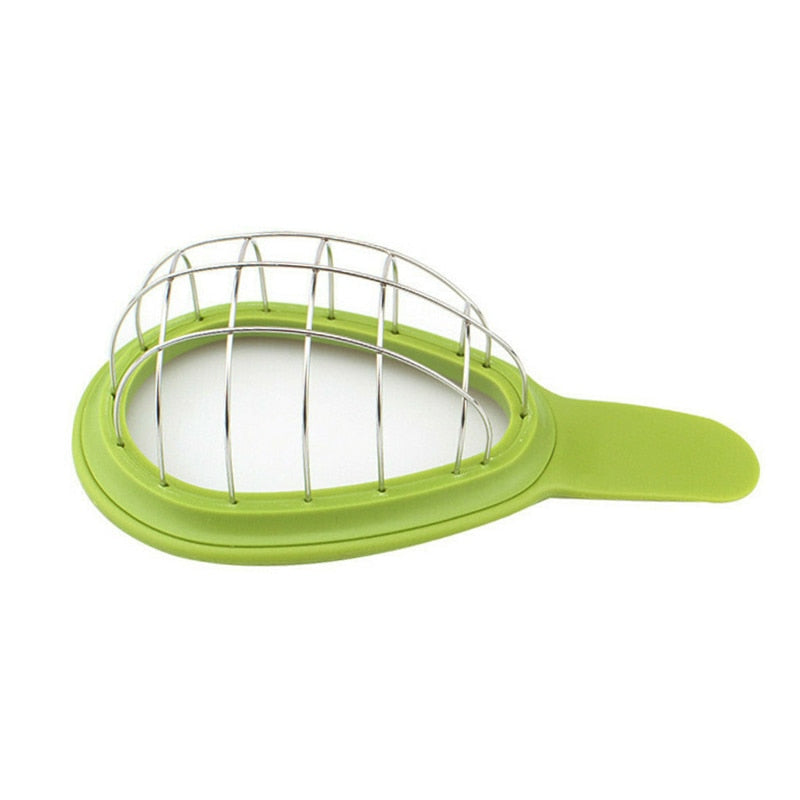 Stainless steel avocado slicer