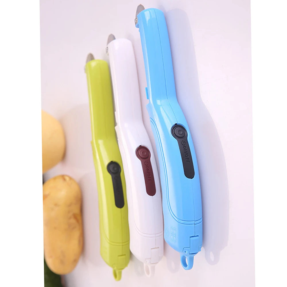 Electric fruit and vegetable paring knife