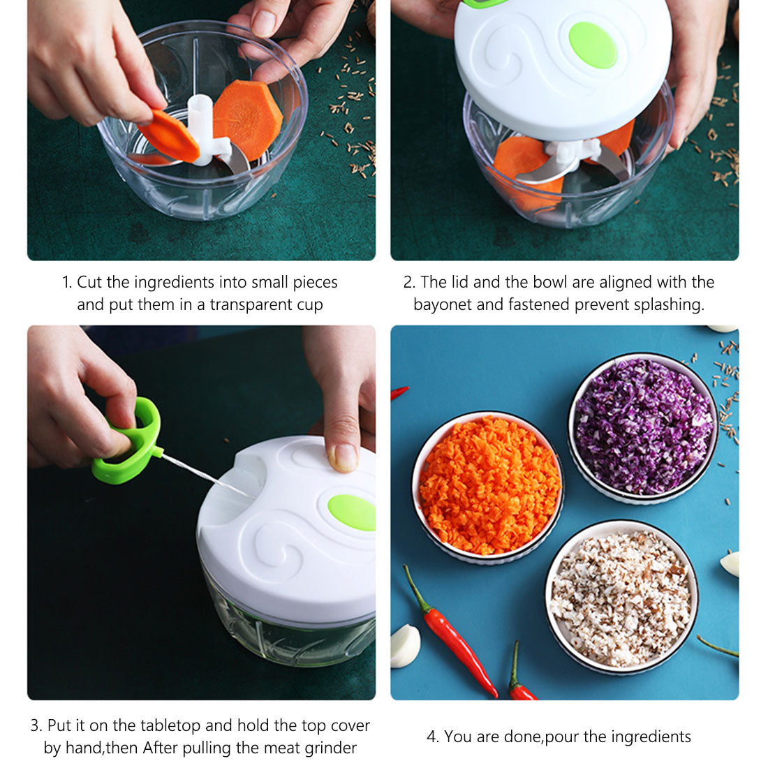 Multifunctional manual garlic press tool