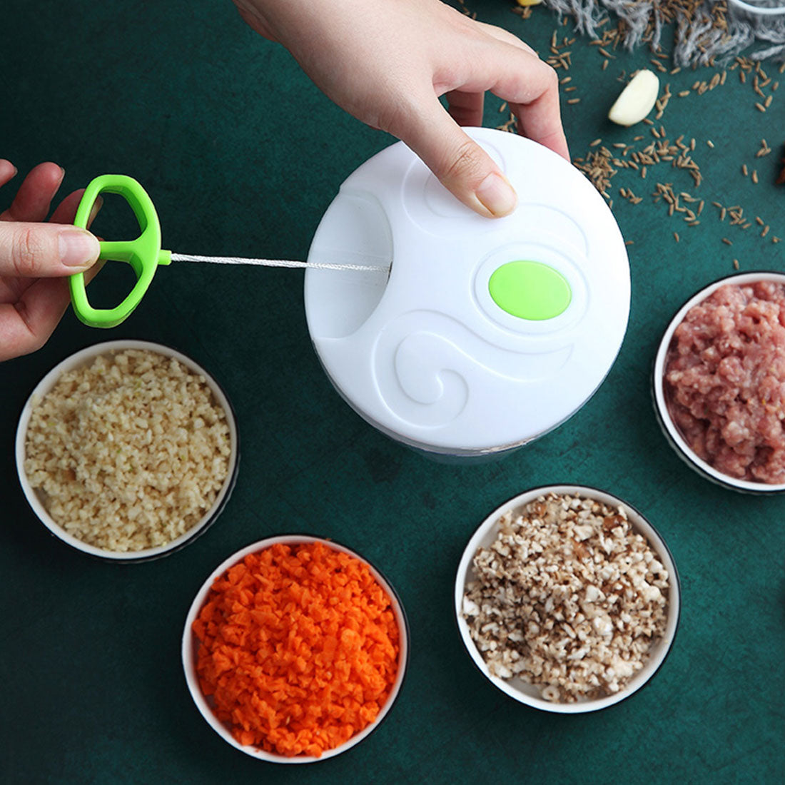 Multifunctional manual garlic press tool