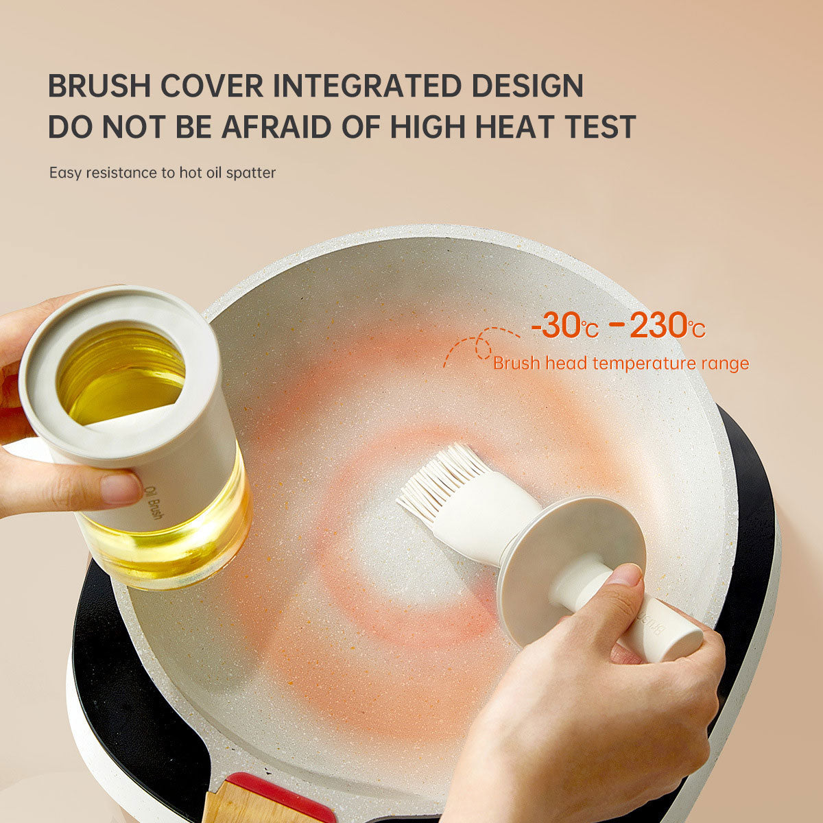 Grill Brush with Bottle, High-Temperature Resistant All-in-One