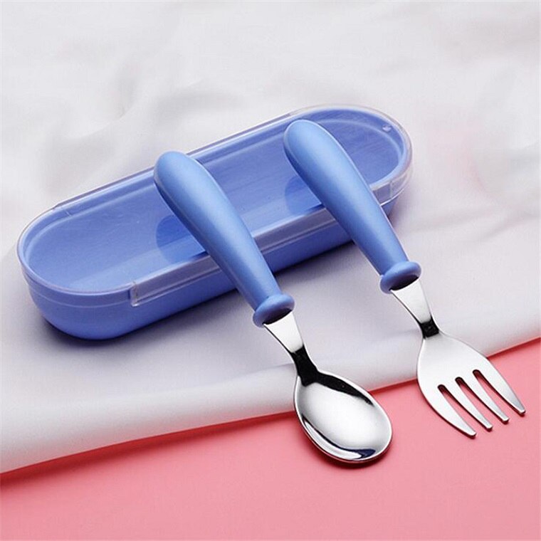 Stainless steel baby tableware spoon and fork