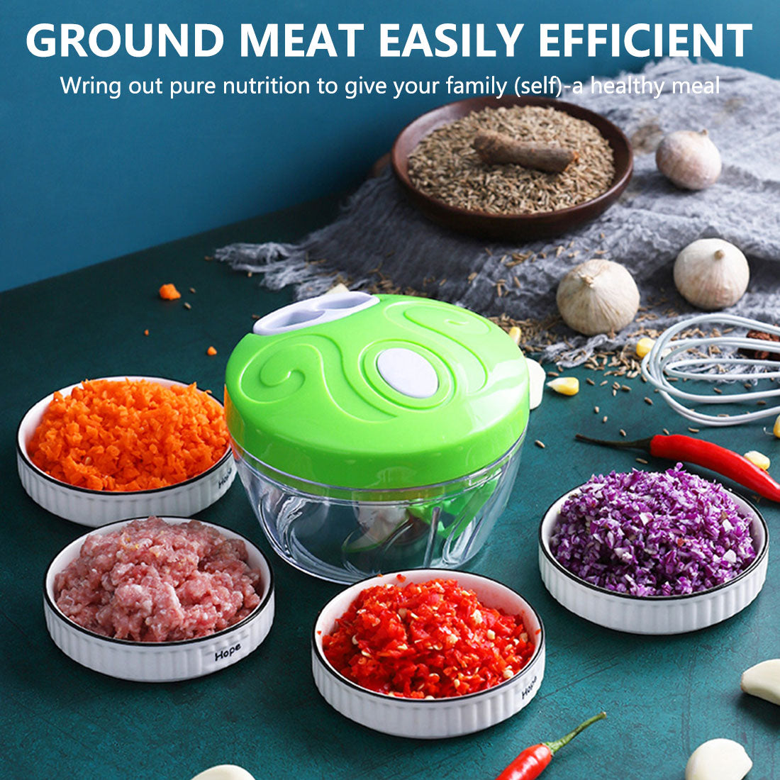 Multifunctional manual garlic press tool