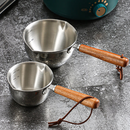 Stainless Steel Splatter-Proof Small Pot, Three-Layer Metal Mesh Hot Oil Pot
