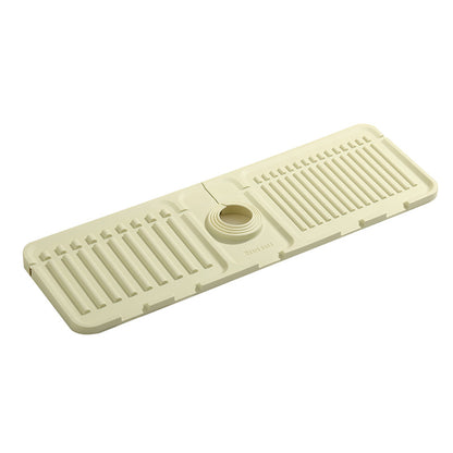 Height-increasing sloped drain pad faucet sink splash guard drain pad