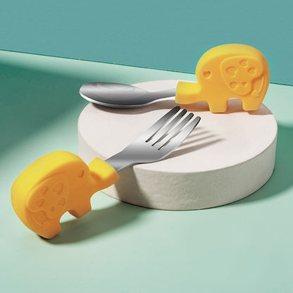 Stainless steel cartoon spoon and fork set