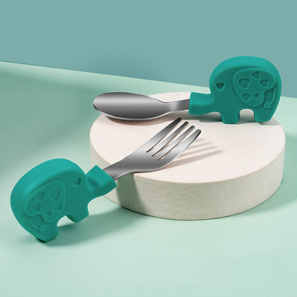 Stainless steel cartoon spoon and fork set