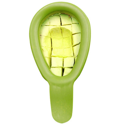 Stainless steel avocado slicer