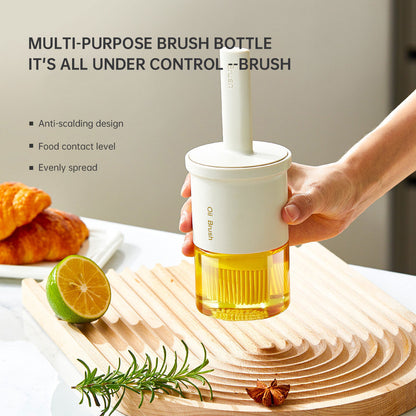 Grill Brush with Bottle, High-Temperature Resistant All-in-One