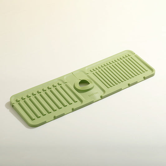 Height-increasing sloped drain pad faucet sink splash guard drain pad