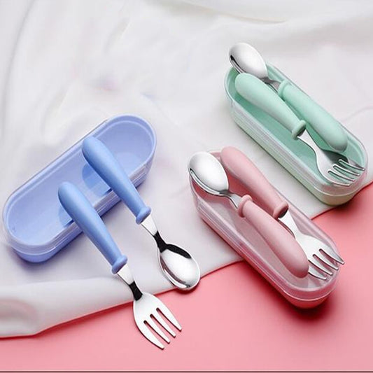 Stainless steel baby tableware spoon and fork