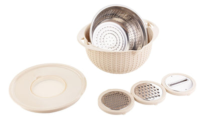 Stainless Steel Water Filter Basin Household Rotating Double-Layer Drainage Basket