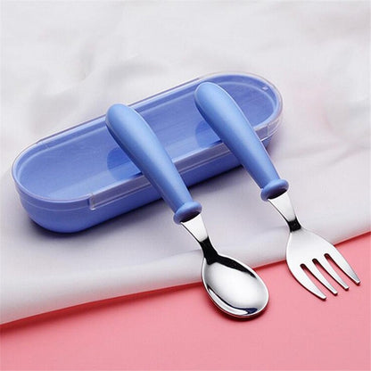 Stainless steel baby tableware spoon and fork